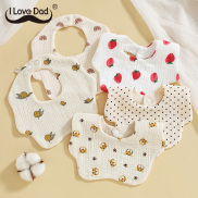 Cute Cartoon Baby Bibs 360 Degree Rotation Newborn Flower Shape Burp Cloth