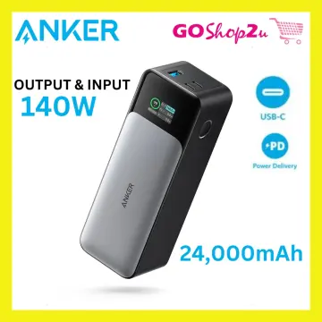 Anker 737 Power Bank 24000mAh 3-Port Portable Charger with 140W Output,  Smart Digital Display, Compatible with iPhone 15/15 Plus/15 Pro/15 Pro Max,  iPhone 14/13 Series, Samsung, MacBook, Dell, AirPods 