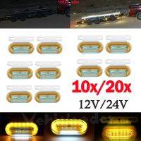 ไฟเครื่องหมายไฟ LED ด้านข้าง12V /24V 10X 20X ไฟสีเหลืองโคมไฟไฟระบุสัญญาณภายนอกรถรถบรรทุกส่วนท้ายสำหรับเตือนไฟท้ายรถพ่วง3โหมด