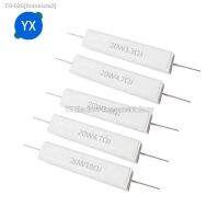 ❅♟﹍ 5pcs 20W 5 Cement Resistor Power Resistance 0.1 10K 0.1R 0.5R 10R 50R 0.22 0.33 0.5 1 2 5 8 10 20 22 30 50 100 1K 1.5K 2K ohm