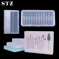 STZ 1pcs Empty Nail Drill Bits Storage Box Stand Display Container Holder Case for Milling Cutter Manicure Tool Accessories 994