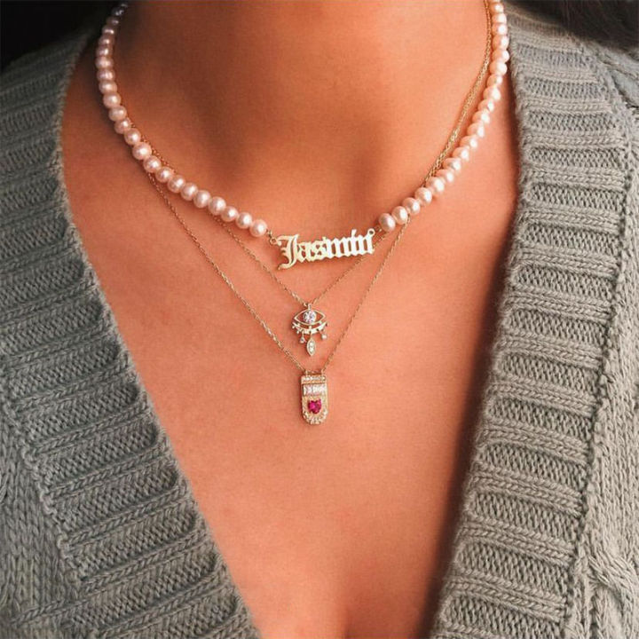 european-custom-alphabet-name-necklaces-for-women-imitation-pearl-beads-chains-popular-letter-fairy-necklace-gothic-jewelry-gift