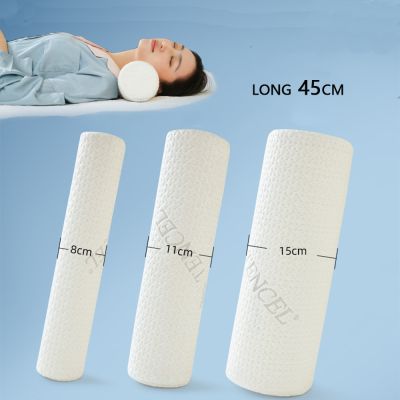 Round Head Pillow Slow Rebound Soft Memory Slepping Pillows Core Cylindrical Pillow Multifunctional Relax Pillow for Leg Waist