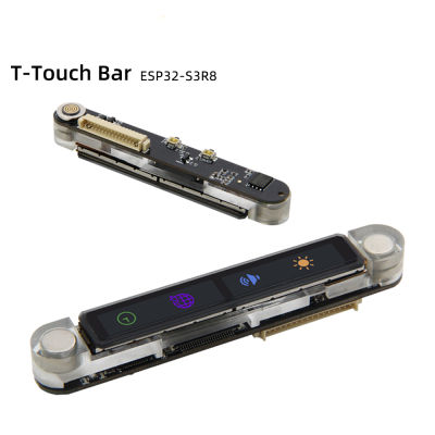 ที-ทัชบาร์ ESP32-S3คุณภาพสูงหน้าจอสัมผัสบาร์บอร์ดพัฒนา ESP32-S3R8โมดูลที่รองรับบลูทูธ Wi-Fi ตัวเชื่อมต่อ USB แบบกลมแม่เหล็ก