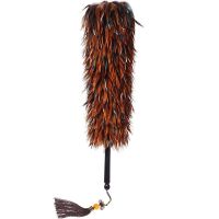 Handmade real chicken feather duster thickened for home cleaning and retractable electrostatic duster for car sweeping blanket without shedding hair