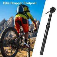 Dropper Seatpost 125mm Aluminum Alloy Hydraulic Dropper Post Quick Adjust Cableless External Routing Riding Bike Supplies for Men and Women excellently