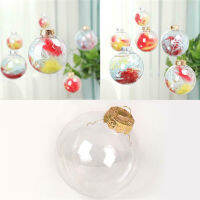 ลูกบอลคริสต์มาสใสเติม DIY จี้ต้นคริสต์มาสน้ำหนักเบา Creative Xmas Party Decoration