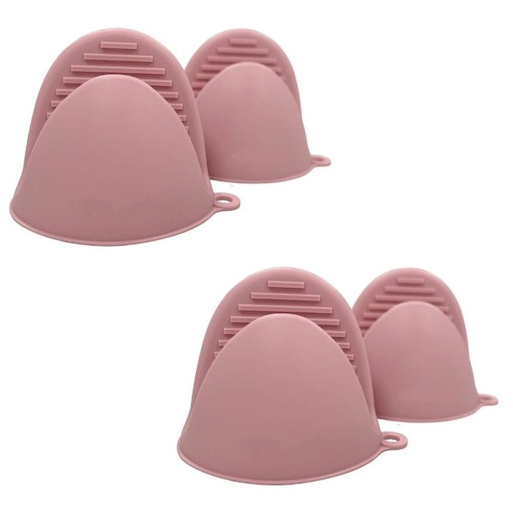 4pcs Silicone Pot Holders Pinch Grips Oven Mitts Mini Oven Mitts