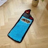 【SALES】 Blue Lighter Tufted Rug Art Rug for Bedroom Living Room Retro Rainbow Fluffy Anti-slip Bath Bathroom Rug Nonslip Mat Home Decor