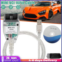 สายเคเบิลมินิ VCI สำหรับวินิจฉัยรถ OBD2 J2534 V1.4.1เฟิร์มแวร์ OBD2สายสแกนอินเตอร์เฟซ USB OBD2 16ขา VCI