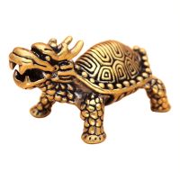 Lucky Dragon Turtle Ornaments Pure Copper Retro Xuanwu Auspicious Crafts Bronze Jewelry