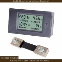 【❁】 BEUAQQT DC 0-200V 100A Voltmeter Ammeter Car Tester Temperature electricity Voltage Meter 12v 24v 48v 96v