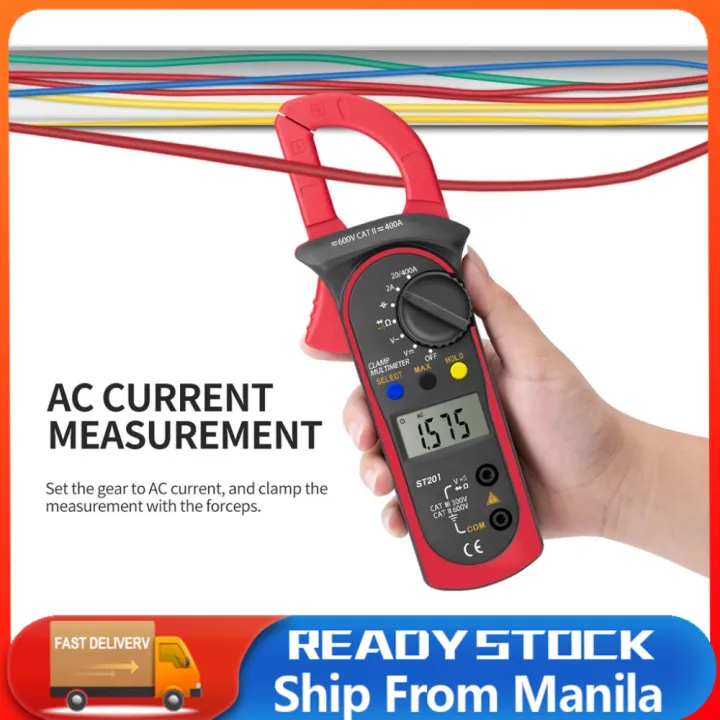 ST201 Digital Clamp Meters Multimeter With AC/DC Voltage Tester Current
