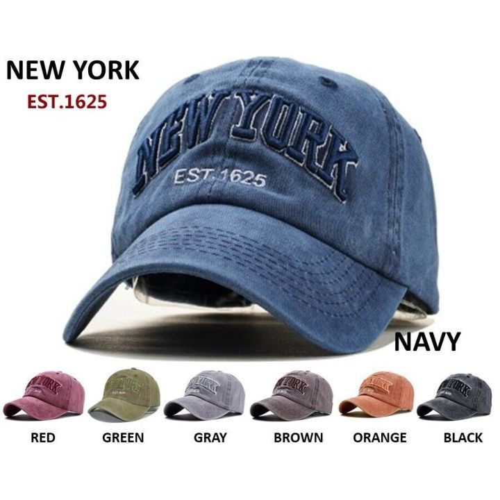 หมวกเบสบอล-new-york-ปักหมวกฮิปฮอปสแนปแบคปรับ-เบสบอลtopi