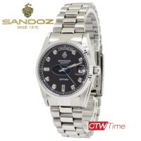 Sandoz นาฬิกาข้อมือผู้ชาย สายสแตนเลส รุ่น SD89440SS04 (สีเงิน / หน้าปัดดำ)