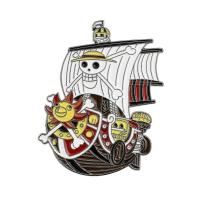 Anime One Piece Pins Monkey D. Luffy Boat Model Metal Enamel Brooch for Friends Bag Backpack Decoration Badge Jewelry Gifts