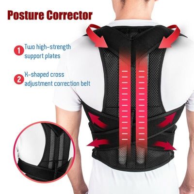 Back Waist Posture Corrector Adjustable Adult Correction Belt Waist Trainer Shoulder Waist Support Spine Support Belt Vest
