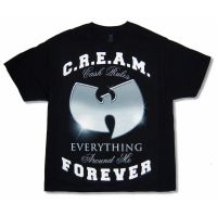 Gildan - Wu Tang Clan Sparkle C.R.E.A.M. Forever Black T Shirt New Official Adult