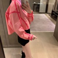 2023 Early Autumn New Cool and Spicy Tie Dyed Edge Hot Diamond Versatile Casual Fashion Shirt  Womens Trend