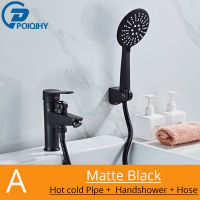 Brass Bathroom Basin Faucet Black Single Handle Tap Sink Faucet Mixer with Shower Head Hot And Cold Water Faucets Mixer Tap