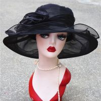 【CC】 2022 Hat Kentucky Wide Brim Wedding Church Sea Beach Hats for Floppy Ladies