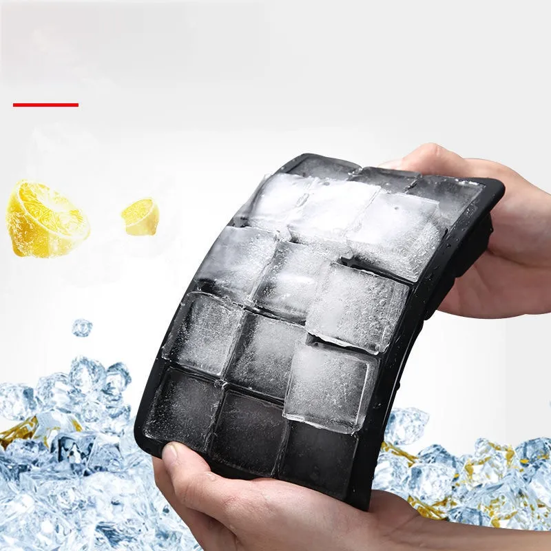 Ice Tray Mold 24 Grid Big Giant Jumbo Large Food Grade Silicone Durable  Easy Demould Cube Square Mold DIY Ice Maker Kitchen