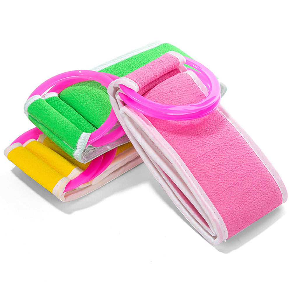 RENNICOCO 1 pc Back Brush Belt For Bath Exfoliating Bath Towel Scrub Sponges Body Wash Rub Mud Scrubber Towel 