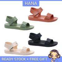 HANA Women Cool Muffin Flat Velcra Strap Sandals Kasut Slippers Perempuan Wanita [SH33668]