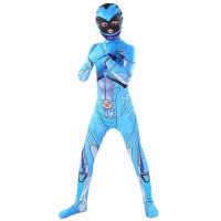 HomeSik Blue Power Rangers Costume for Kids, Spider Man Halloween Superhero Spandex Bodysuit 3D Style, Ready in Stock