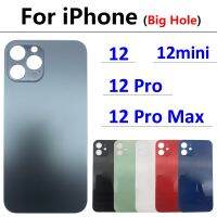 Big Hole Back Cover Housing Case เปลี่ยนฝาครอบกระจกด้านหลังสำหรับ12 Pro Max 12 Mini พร้อมสติกเกอร์กาว