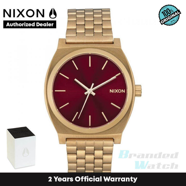 [Official Warranty] Nixon A0455098 Men's Time Teller 37mm Meroon Dial