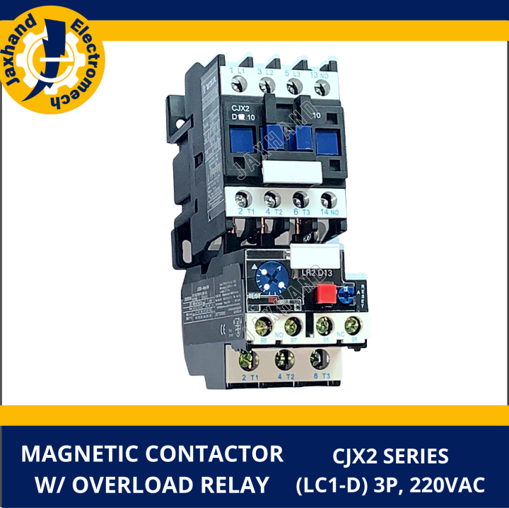 Magnetic Contactor 220VAC, CJX2/LC1D Series With Overload Relay | Lazada PH