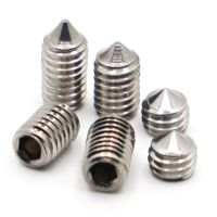 DIN914 M2 M2.5 M3 M4 M5 M6 M8 M10 M12 Stainless Steel 304 Grub Screws cone Point Hexagon Socket Set Screws Headless