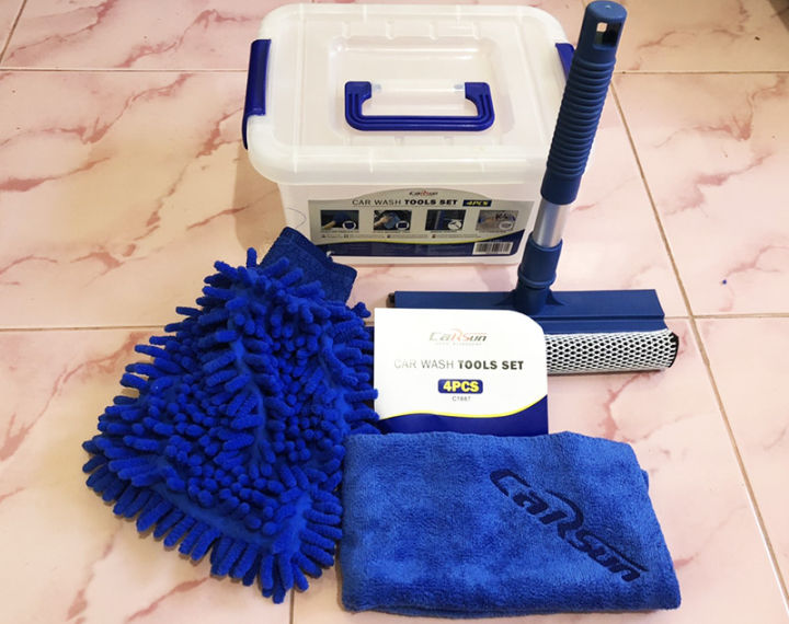 อุปกรณ์ล้างรถ-กล่องพร้อมอุปกรณ์ล้างรถ-จำนวน-4-ชิ้น-carsun-car-wash-tools-set-4pcs-อุปกรณ์ชุดล้างรถ-ชุดล้างรถ-ชุดล้างรถยนต์