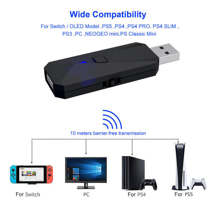 Gamepad Converter Adapter for PS5 PS4 Switch PS3 PC Portable USB ...