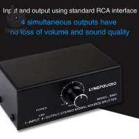 Besiya RCA Stereo Audio Switch คอมโพสิตแหล่งสัญญาณอินพุต Switcher Selector