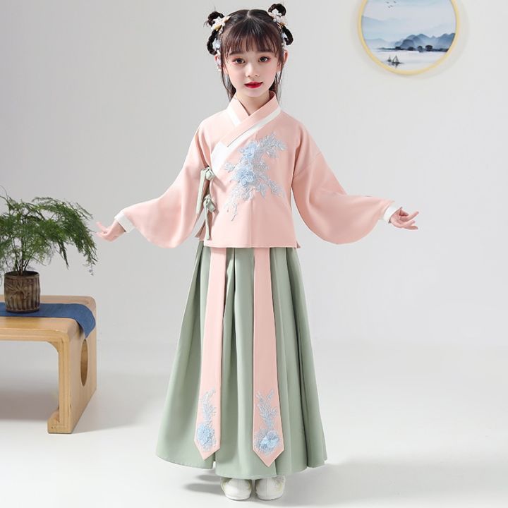 ชุด-hanfu-จีนสำหรับเด็กผู้หญิง-ชุดคอสเพลย์ถ่ายรูปเด็กน่ารักๆสไตล์วินเทจสำหรับเทศกาลคริสต์มาสชุดถ่ายรูปเจ้าหญิงนางฟ้าโบราณ