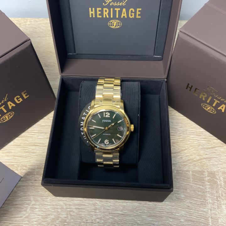 Fossil Heritage Automatic Gold Stainless Steel Watch ME3235