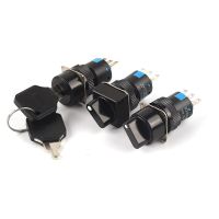 1PCS 16mm Hole AB6 3 Position  Knob button Switch Small Square&amp;Round button Switch Start Up Power Switch With key Switch