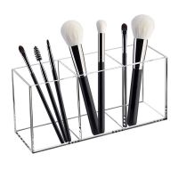 【YD】 3 Holes Transparent Plastic Holder Jewelry Makeup Storage Eyebrow