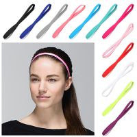 1PC Yoga Hair Bands Candy Color Women Men Sports Headband Girls Sport Anti-slip Elastic Rubber Sweatband Football Running Exercise Bands