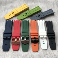 ☊✴┋ 28mm Fluoro Rubber Strap Quality Watchband Replacement Bracelet Watch Band for AP Audemars Piguet Royal Oak 15703 15710 26703 28