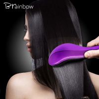 【YF】✤  Brainbow 1pc Anti-static Hair Handle Plastic Electroplate Comb Shower Shampoo Massage Styling Tools