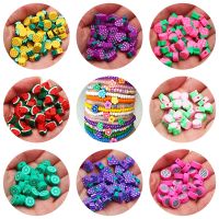 【CW】☸☸  20-100pcs Fruit Polymer Clay Beads Smiling Loose Spacer for Jewelry Making Accessories