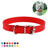 Pet Supplies Pure Color Red PU Leather Dog Collar Outdoor Walking Flexible Dog Leash Blue Cat Scarf Necklace Puppy Accessories