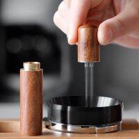 Espresso Coffee Stirrer Tool Stainless Steel 5 Needles Come With Wooden Handle and Stand Coffee Powder Distribution Tool