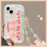 เคสกระต่ายน่ารักสำหรับ Realme C11 C15 C17 C35 C21 C20 C11 C20A 6i C25Y C3 C31 C25 C25s C30 C21Y C12 5 5i 5วินาที Narzo 20เป็ดกระต่ายดอกทิวลิปการ์ตูนหมีไอศกรีมกรอบสร้อยข้อมือ