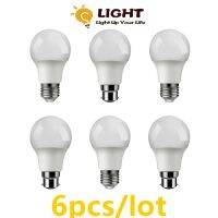 [HOT QQZIWWUJJWG 104] หลอดไฟ LED A60 9W 6ชิ้น/ล็อตความสว่างสูง E27 B22 Lampada 220V-240V 3000K 6000K Bombilla