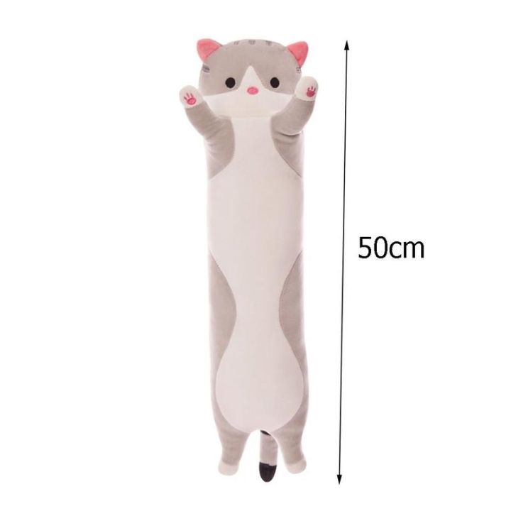 50cm-long-cute-creative-cat-plush-pillow-toy-soft-stuffed-pillow-doll-cushion-sleeping-kitten-pillow-sleeping-hug-lazy-gift