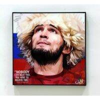 คาบิบ Nurmagomedov รัสเซีย Ufc Mma กีฬาโปสเตอร์ป๊อปอาร์ตผ้าใบคำพูดสติกเกอร์ติดผนังกรอบ